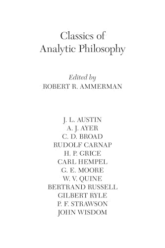 Book cover: "Classics of Analytic Philosophy" with author names listed.