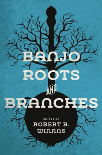Book cover: banjo-shaped tree with title "Banjo Roots and Branches".