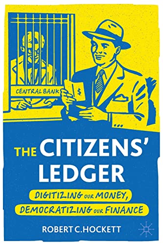 Book cover: man with money at bank window, titled "The Citizens' Ledger.