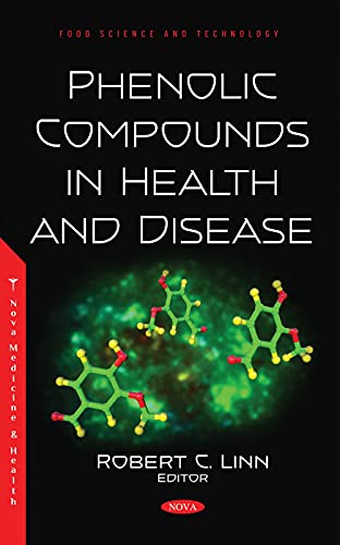 Book cover: "Phenolic Compounds in Health and Disease" with molecular graphics.