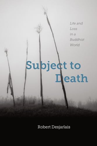 Book cover: stark, foggy landscape with title "Subject to Death.