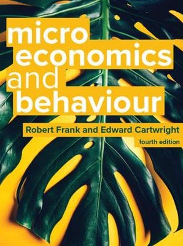 Textbook cover: “Microeconomics and Behaviour”, fourth edition, with leaf design.