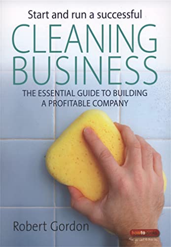 Book cover: "Cleaning Business" with a hand holding a yellow sponge.