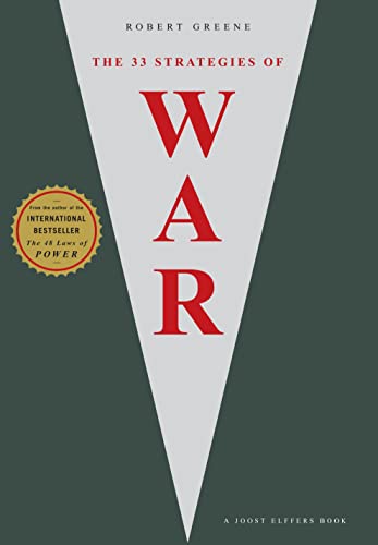 Book cover for The 33 Strategies of War by Robert Greene with red text.