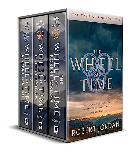 A box set of The Wheel of Time books 4, 5, and 6 by Robert Jordan.