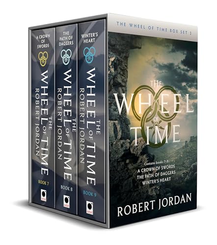 Box set of three fantasy novels, “The Wheel of Time” books 7-9.