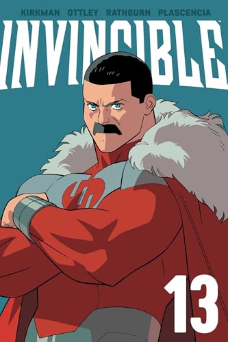 Invincible Volume 13 cover: a stern man in a superhero costume.