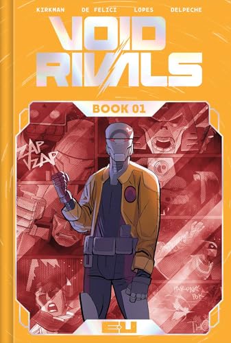 Comic book cover: robotic figure in yellow jacket, red and grey tones.