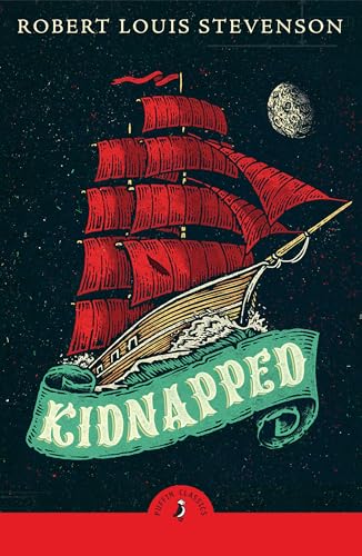 Book cover illustration of a ship with red sails under a moonlit sky.