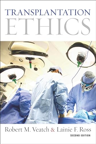 Book cover: "Transplantation Ethics" with image of surgeons in an operating room.