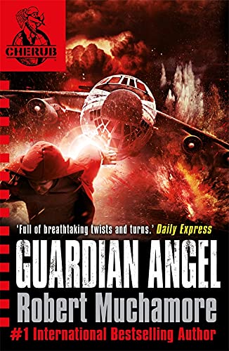 CHERUB book cover: a boy, plane, and large metallic sphere amidst explosions.