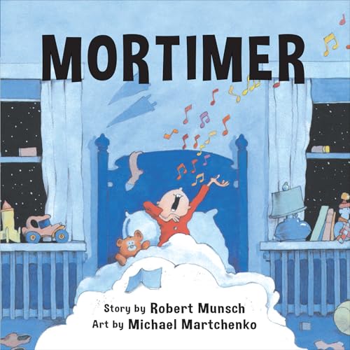 Book cover: boy in bed with musical notes floating above him.