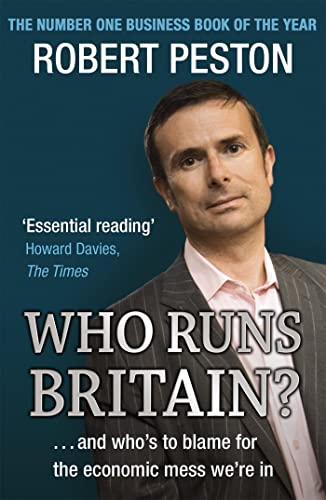 Book cover featuring Robert Peston, titled "Who Runs Britain?".