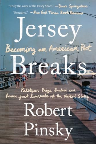 Book cover: "Jersey Breaks" by Robert Pinsky, with a boardwalk scene.