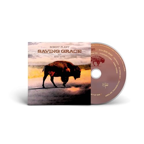 Robert Plant - Saving Grace CD with bison image and silver disc.