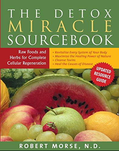 Book cover featuring fruits, titled "The Detox Miracle Sourcebook" by Robert Morse.