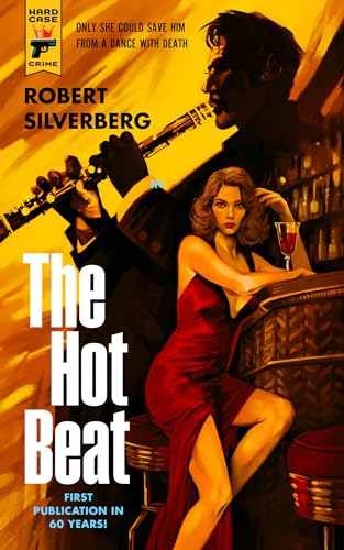 Book cover: woman in red dress, man with gun, jazz club scene.