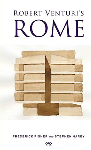 Book cover: “Robert Venturi’s Rome” with stacked books and a central void.