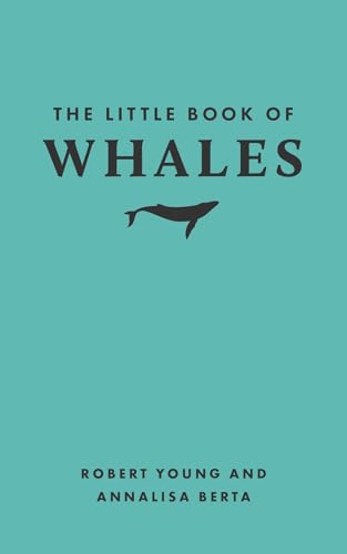 Teal book cover with whale silhouette and title "The Little Book of Whales".