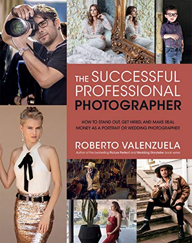 Book cover featuring portraits and a photographer with camera, titled "The Successful Professional Photographer.