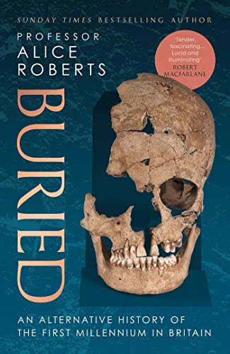 Book cover: "Buried" with a weathered human skull against a dark background.