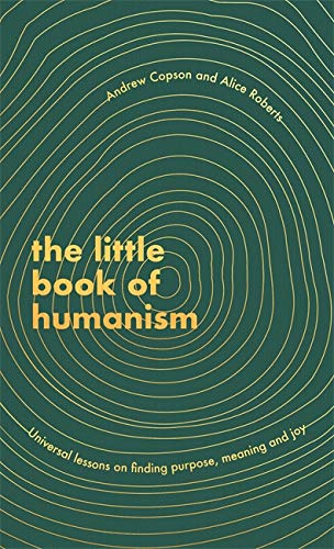 Green book cover with concentric lines and white text: "the little book of humanism".