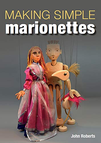 Book cover featuring a female marionette in a pink dress and a wooden puppet.