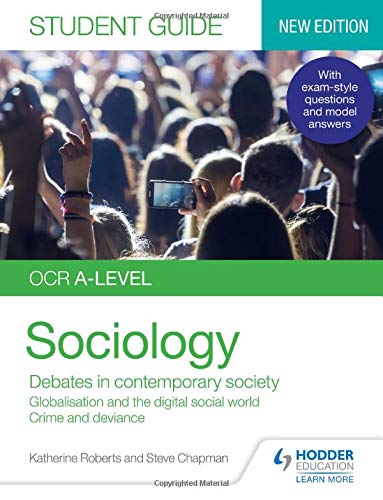 Book cover for OCR A-level Sociology Student Guide featuring a crowd with smartphones.