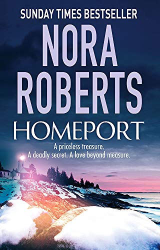Book cover for "Homeport" by Nora Roberts, featuring a coastal landscape.