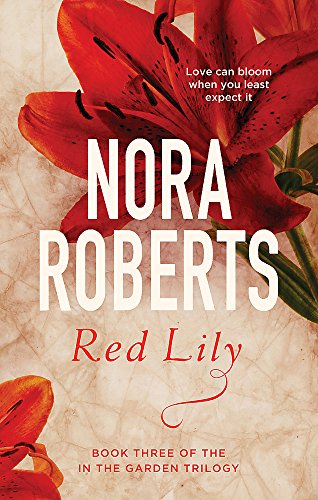 Book cover: “Red Lily” by Nora Roberts, featuring red lily flowers.