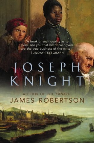 Book cover for "Joseph Knight" featuring portraits and a coastal scene.