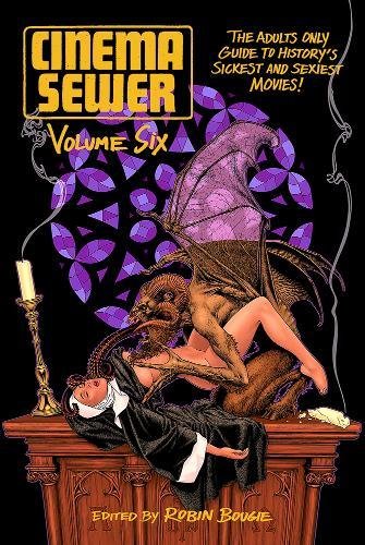 Book cover: “Cinema Sewer Volume 6” depicts a demonic figure and nude woman.