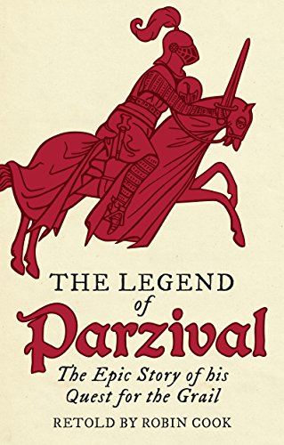 Red illustration of a knight on horseback above book title.
