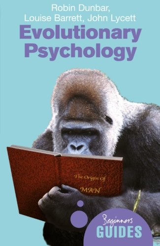 Book cover: “Evolutionary Psychology” with a gorilla reading a book.