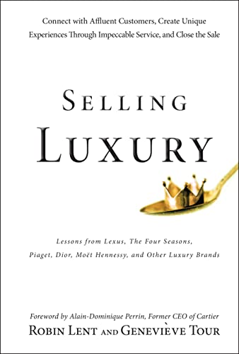Book cover: "Selling Luxury" with a golden shoe and crown image.