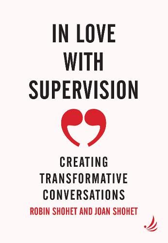 Book cover titled In Love With Supervision with a red heart-shaped quotation mark icon.