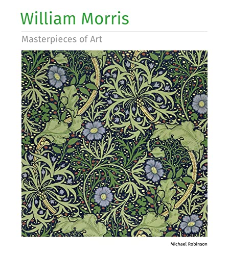 Book cover featuring a floral William Morris design in green and blue.