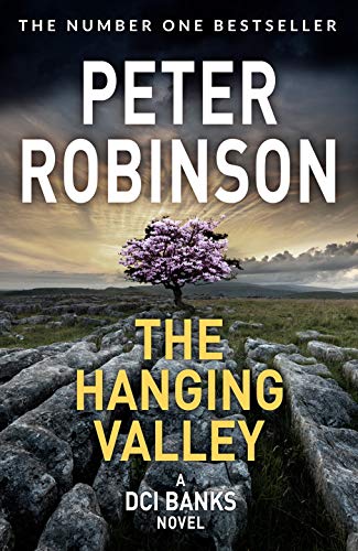Book cover: “The Hanging Valley” by Peter Robinson, featuring a lone tree.