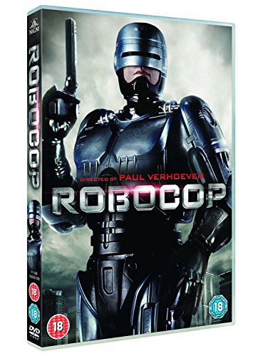DVD cover featuring Robocop holding a gun against a dark, industrial city background.
