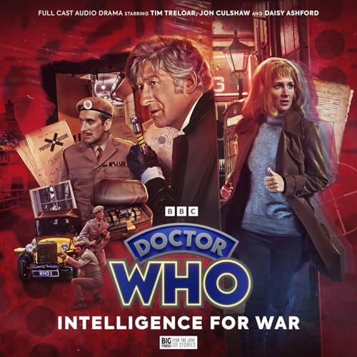 Doctor Who audio drama cover featuring the Third Doctor and companions in London.