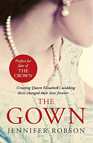 Book cover featuring a woman in pearls and a wedding dress detail.