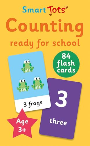 Counting flashcards with frogs, number three, and age recommendation 3+.