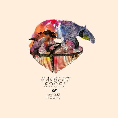 CD cover with illustrated armadillo, abstract landscape, and text “Marbert Rocel”.