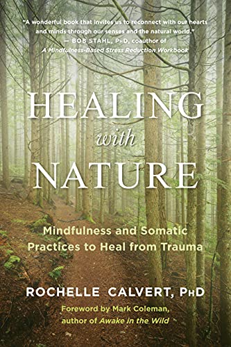 Book cover with forest image and title "Healing with Nature.