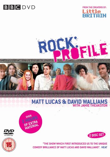 DVD cover for "Rock Profile" featuring Matt Lucas, David Walliams, and Jamie Theakston.