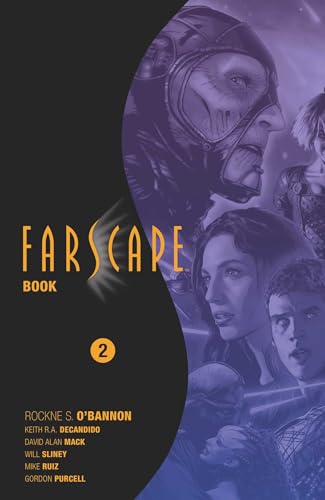 “Farscape Omnibus Book Two” cover featuring characters and purple, black design.