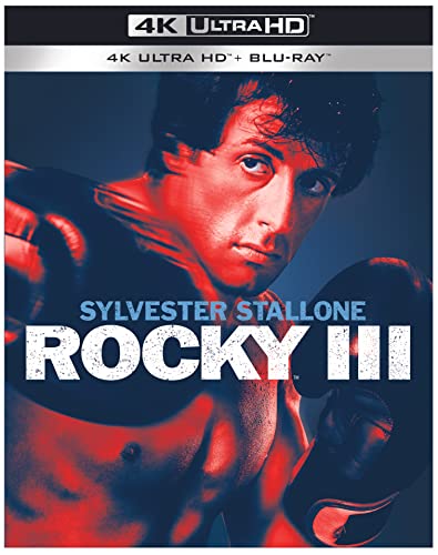 Rocky III Blu-ray cover featuring Sylvester Stallone with boxing gloves.