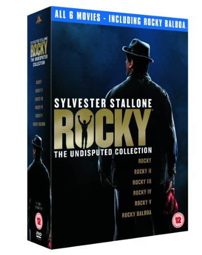 Rocky The Undisputed Collection DVD box set featuring a silhouette of Sylvester Stallone.