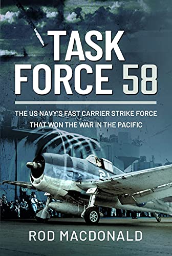 Book cover featuring a WWII fighter plane and the title "Task Force 58".