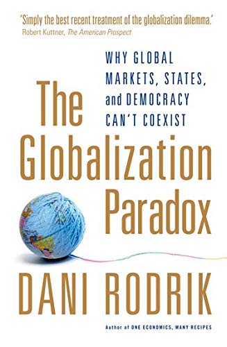 Book cover for The Globalization Paradox by Dani Rodrik featuring a globe yarn ball.